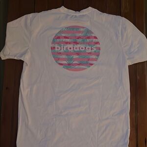 Birddogs White and Pink Short Sleeve Tee with Graphic Design